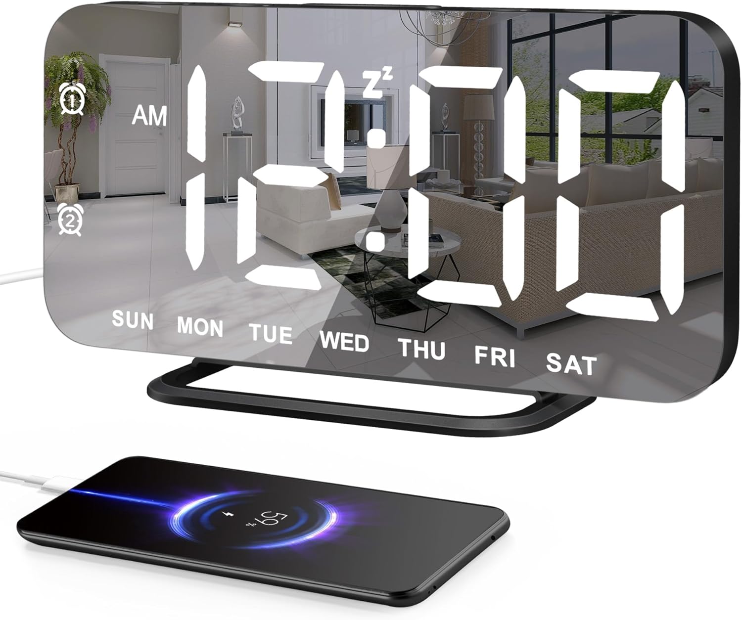 Slim LED Digital Alarm Clock
