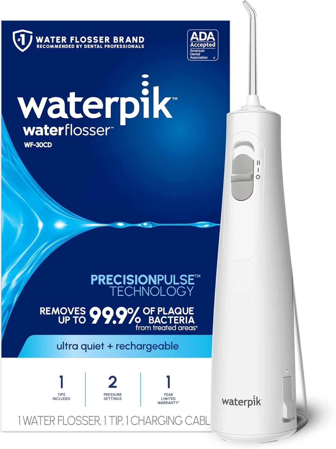 Waterpik Cordless 1100 Rechargeable Portable Water Flosser